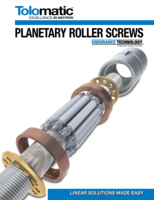 TOLOMATIC PLANETARY ROLLER SCREWS CATALOG PLANETARY ROLLER SCREWS ENDURANCE TECHNOLOGY LINEAR SOLUTIONS MADE EASY